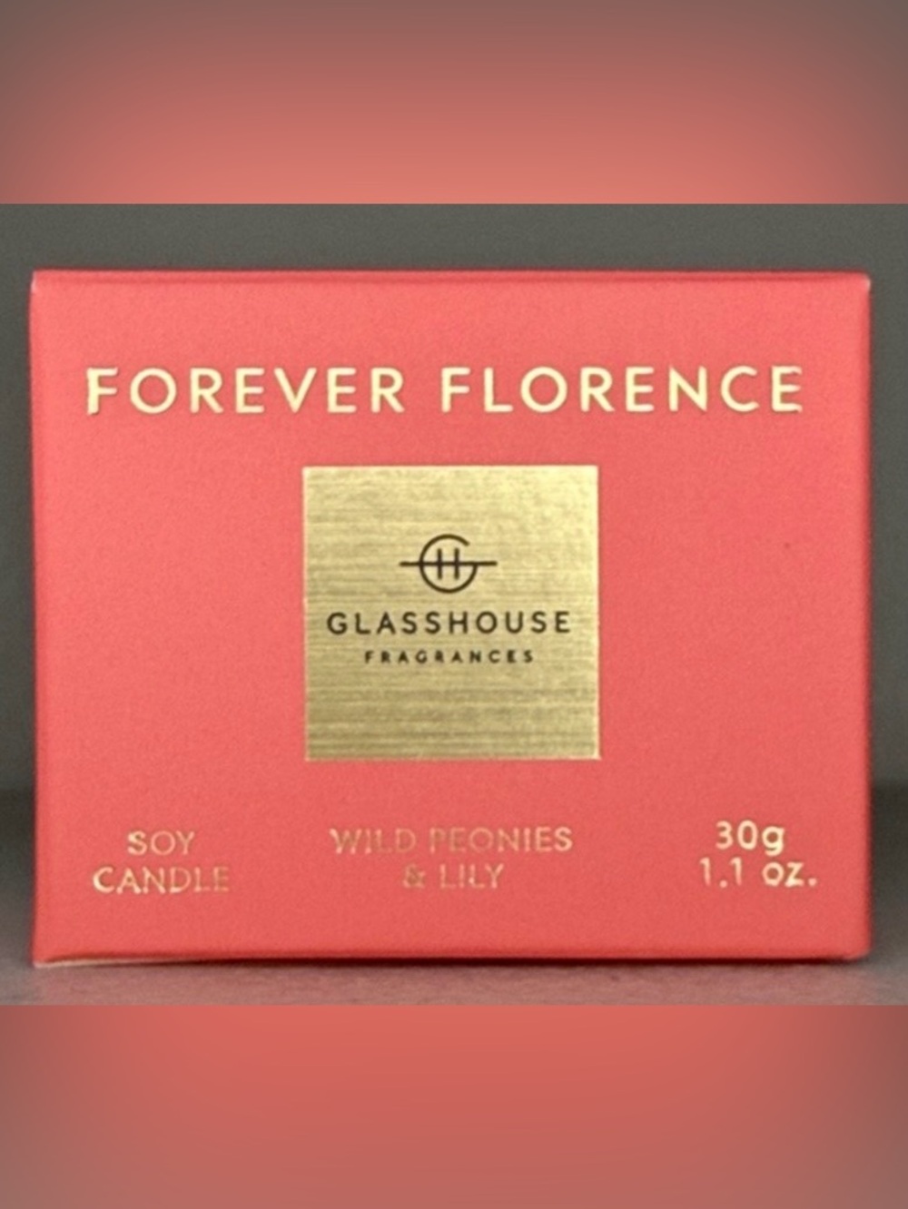 Forever Florence Glasshouse Fragrances Candle (Wild Peonies & Lily) 1.1 oz